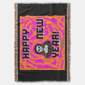 Graue Neujahrswünsche werfen Blanket Decke (Vorderseite Vertikal)