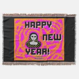 Graue Neujahrswünsche werfen Blanket Decke