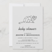 Graue, neutrale Sommerfalltiermäuse Einladung (Vorderseite)