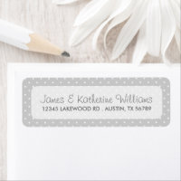 Graue Niedliche Polka Dots Moderne Hochzeit