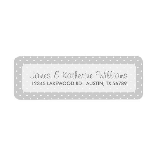 Graue Niedliche Polka Dots Moderne Hochzeit (Vorne)