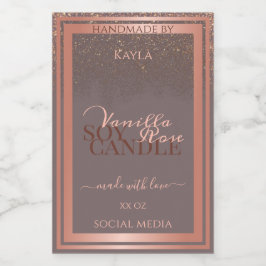 Graue Nobelverpackungsmarken Rose Gold Lebensmitteletikett