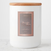 Graue Nobelverpackungsmarken Rose Gold Lebensmitteletikett (Vorderseite)