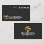 Graue Nummersymbole Visitenkarte (Vorne/Hinten)