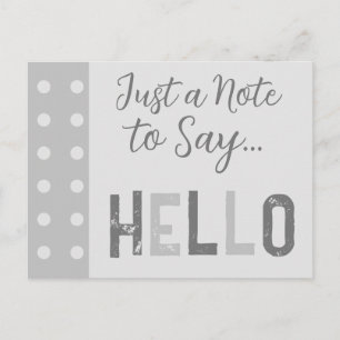 Graue nur eine Anmerkung zu sagen hallo Postkarte