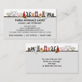 Graue Nutztiere Veterinärmedizin Telefonnummerkarte (Vorne/Hinten)