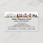 Graue Nutztiere Veterinärmedizin Telefonnummerkarte (Vorderseite)