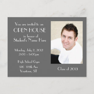 Graue offene Haus Postkarte