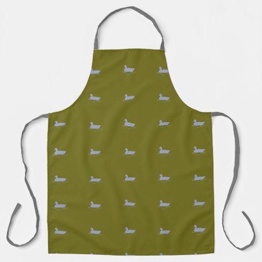 Graue Oliven-Gans-Volldruck-Schürze Schürze (Vorderseite)