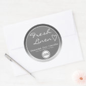 Graue Ombre Circle Logo-Vorlage Soy Candle Label Runder Aufkleber (Umschlag)