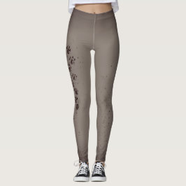 Graue Ombre Tatzen-Druck-Leggings Leggings