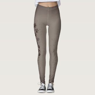 Graue Ombre Tatzen-Druck-Leggings Leggings