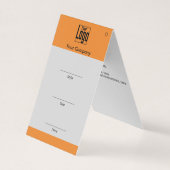 Graue Orange-Logo-QR-Code-Kleidung Faltes Preissch (Vorderseite)