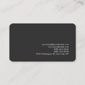 Graue Orange moderne, abgerundete Standard-Visiten Visitenkarte (Rückseite)