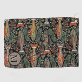 Graue Orange Personalisiert Golfhandtuch (Horizontal)