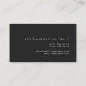 Graue Orange Real Anwesen Agent Business Card Visitenkarte (Rückseite)