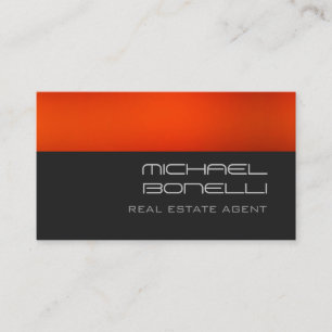 Graue Orange Real Anwesen Agent Business Card Visitenkarte