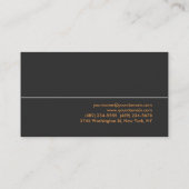 Graue Orange Red Clear Trend Standard Business Car Visitenkarte (Rückseite)