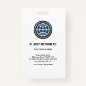 Graue Orange Stripe Spalte Fotovorlage Ausweis (Rückseite)