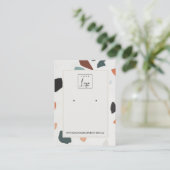 Graue Orange Terrazzo Ofengesteck-Logo Visitenkarte (Stehend Vorderseite)