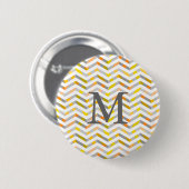 Graue Orange überlagertes Zickzack Button (Vorne & Hinten)
