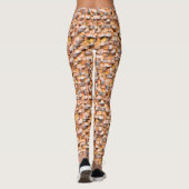 Graue, orangefarbene Keramik mit Fehlern, virtuell Leggings (Rückseite)