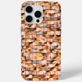 Graue, orangefarbene Keramik mit Mängeln, digitale Case-Mate iPhone Hülle