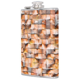 Graue, orangefarbene Keramik mit Mängeln, digitale Flachmann