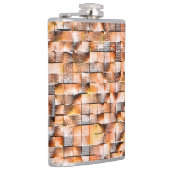 Graue, orangefarbene Keramik mit Mängeln, digitale Flachmann (Rechts)