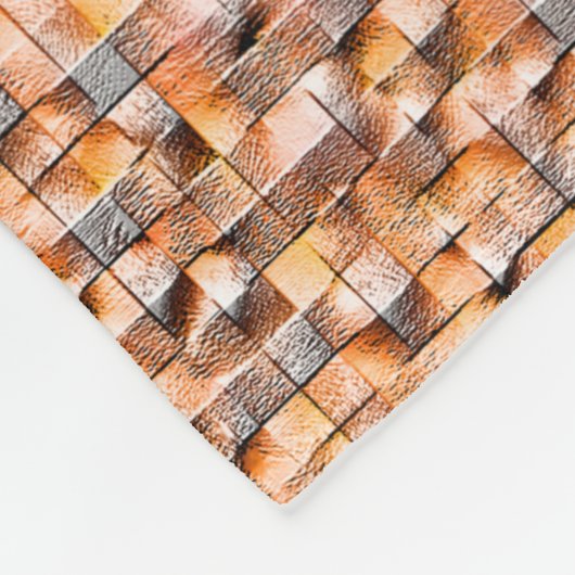 Graue, orangefarbene Keramik mit Mängeln, digitale Fleecedecke (Ecke)