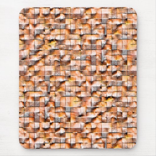 Graue, orangefarbene Keramik mit Mängeln, digitale Mousepad (Vorne)