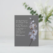 Graue Orchideen Geburtstagsparty Einladung (Stehend Vorderseite)