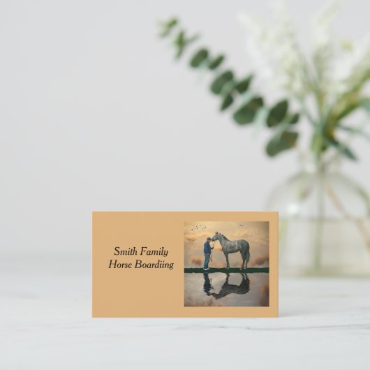 Graue OTTB-Visitenkarte Visitenkarte (Stehend Vorderseite)