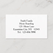 Graue OTTB-Visitenkarte Visitenkarte (Rückseite)