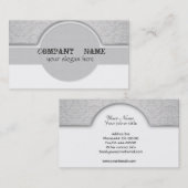Graue ovale elegante Visitenkarten Visitenkarte (Vorne/Hinten)