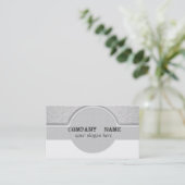 Graue ovale elegante Visitenkarten Visitenkarte (Stehend Vorderseite)