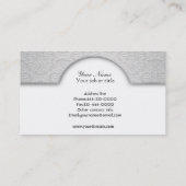 Graue ovale elegante Visitenkarten Visitenkarte (Rückseite)