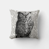 Graue Owl Bear Deer Arrow Muster New Baby Boy Kissen (Vorderseite)