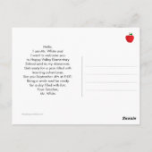 Graue Owl Welcome Students Custom Postcard Postkarte (Rückseite)