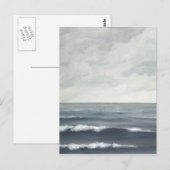 Graue Ozeanwellen Postkarte (Vorne/Hinten)