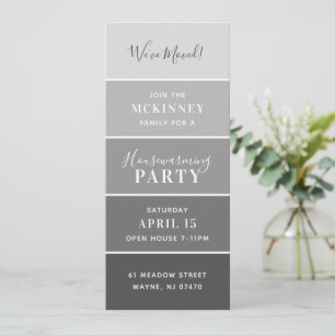Graue Paint Swatch Card Party einladen Einladung