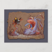 Graue Papierskizze: Schwanz Biter Postkarte (Vorderseite)