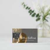 Graue Party Dekoration Veranstaltungsplan Geburtst Visitenkarte (Stehend Vorderseite)