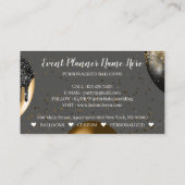 Graue Party Dekoration Veranstaltungsplan Geburtst Visitenkarte (Rückseite)