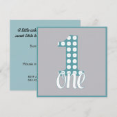 Graue Party Einladung (Vorne/Hinten)