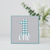 Graue Party Einladung (Stehend Vorderseite)