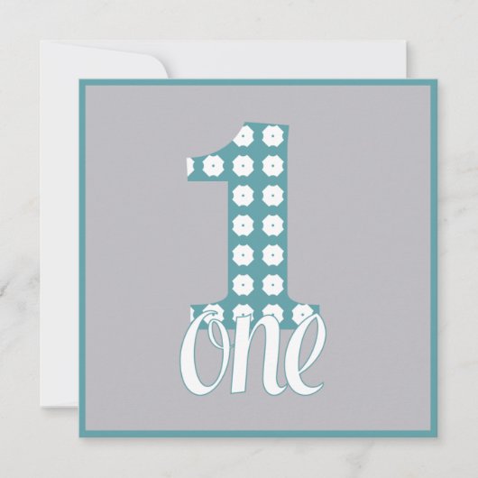 Graue Party Einladung (Vorderseite)