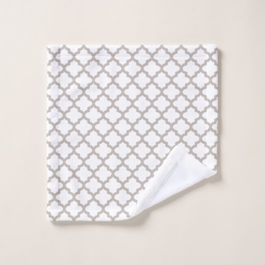 Graue Pattern Badetücher Set Geschenk (Waschlappen)