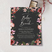 Graue Peach Baby Brunch Einladung