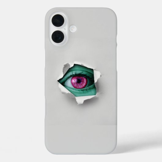 Graue Peeking Eye Phone Case (Rückseite)